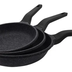 Steuber 3-tlg. Bratpfannen Set "Granada" Stein-Optik, GREBLON®-Antihaftbeschichtung Und Induktion