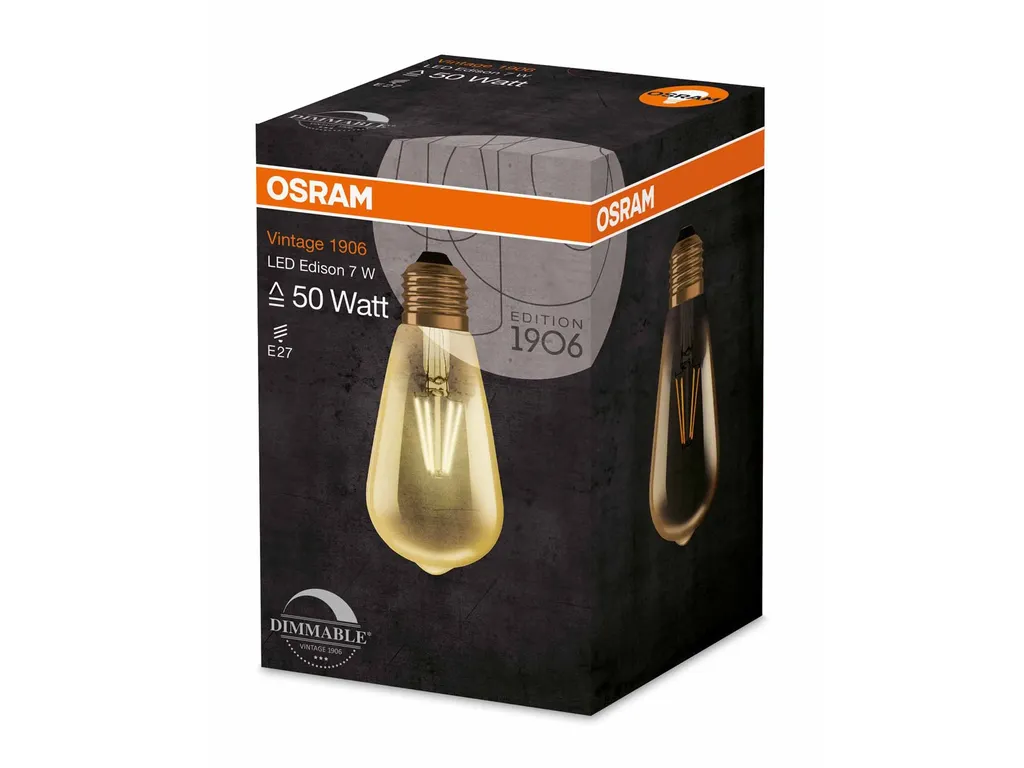 Osram LED Leuchtmittel Vintage 1906 Edison E27 6,5W Warmweiß – Bild 9