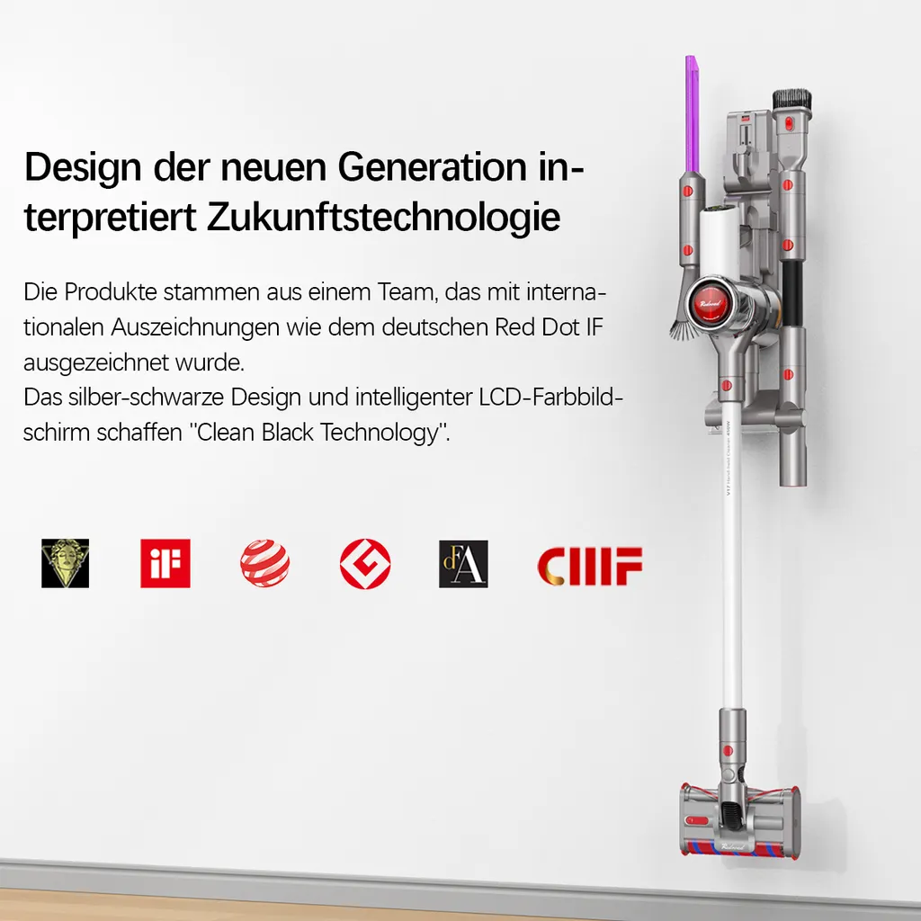 Redroad Akku Handstaubsauger , 450W, 26500Pa,Doppelte Bürste Für 4-fache Reinigungsleistung, Kabelloser Staubsauger – Bild 12