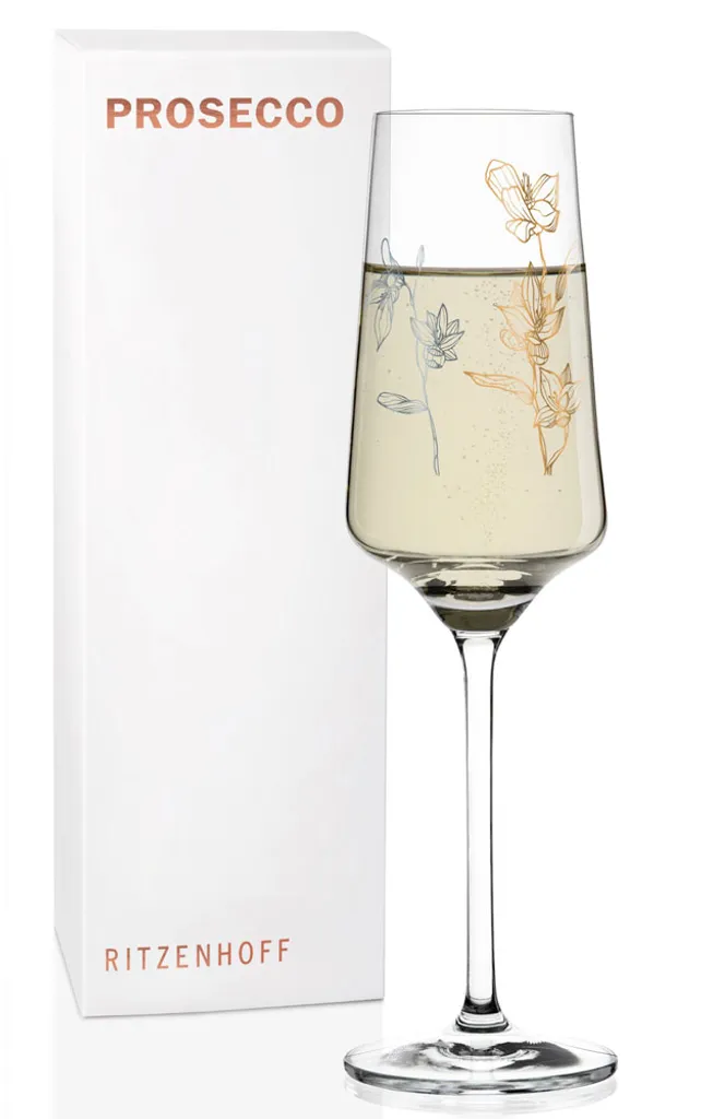 Ritzenhoff 4er 2020 Prosecco Proseccoglas Von Marvin Benzoni Mit Glasreinigungstuch S) – Bild 3