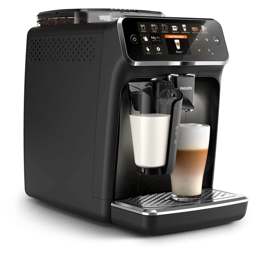 Philips Kaffeevollautomat 5400 Series, 12 Kaffeespezialitäten, LatteGo Milchsystem, Touchdisplay, Schwarz (EP5441/50) – Bild 3