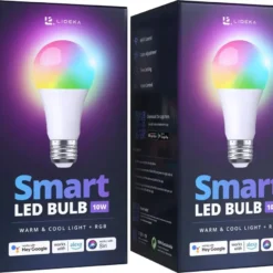 Lideka Home LED Lampen Lideka 2 Stück Alexa Glühbirne Smart LED Lampe E27 RGB Warmweiss Kaltweiss Mit WLAN & App Steuerung - 10W 1000LM 2700-6500K - LED Leuchtmittel Birne Dimmbar - Smart Home Google Home & Alexa Zubehör
