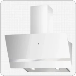 PKM Dunstabzugshaube Mit Randabsaugung Kopffreihaube S21-60 AWTY Glas Weiß 60cm