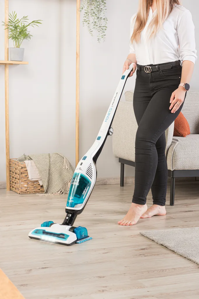 ETA MONETO AQUAPLUS ETA444990010, Stab- Und Handstaubsauger Mit Nasswischen 3 In 1, 18 V Li-Ion Akku, HEPA Filter, Zyklonfiltersystem, LED Kontrollleuchte – Bild 4