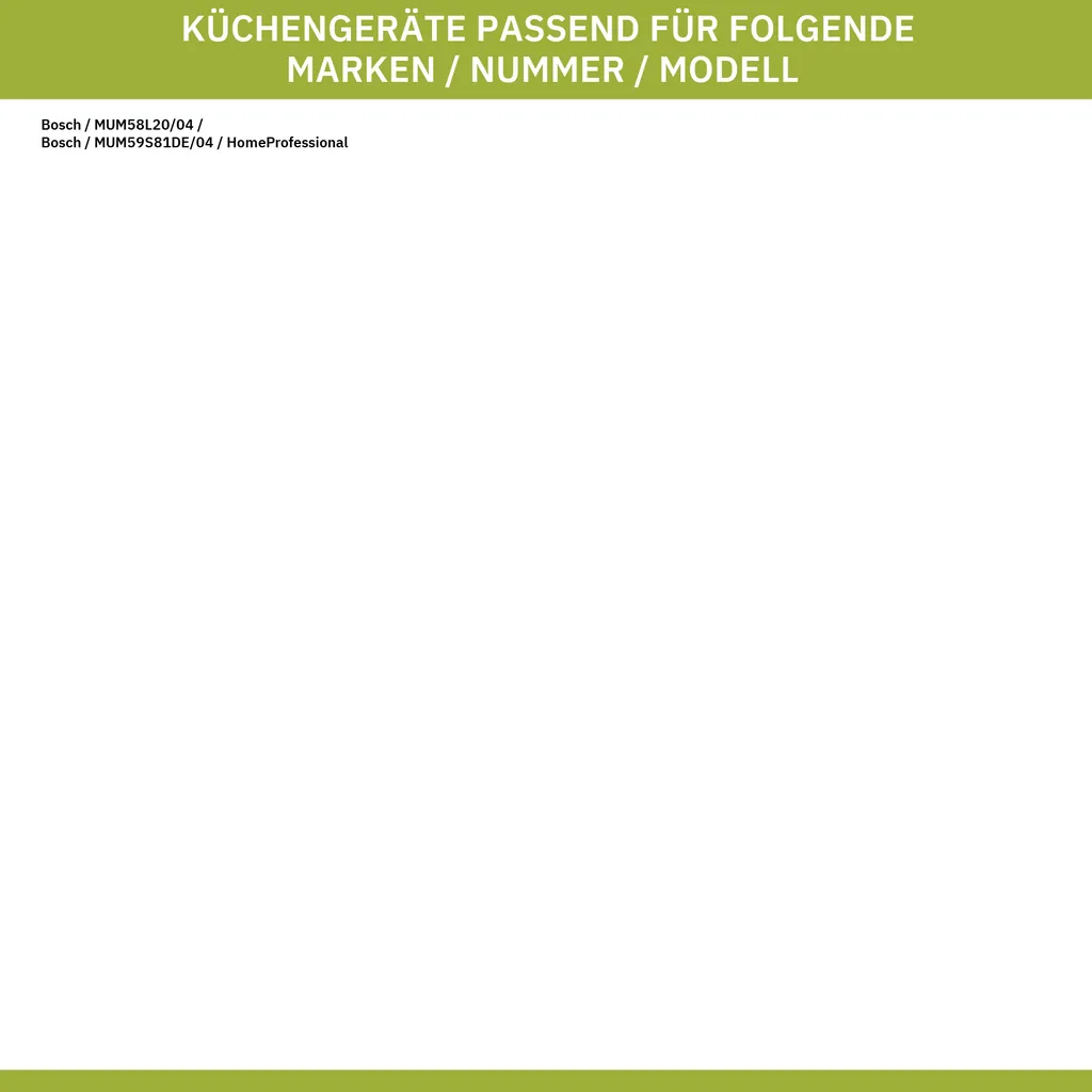 Bosch 11010256 Edelstahl-Rührschüssel Für MUM5....Küchenmaschinen (Beschreibung) – Bild 3
