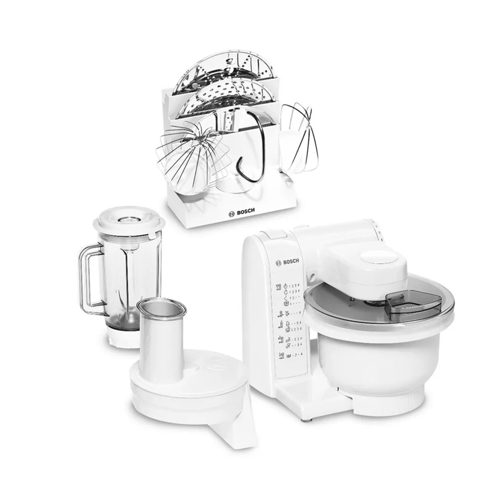 Bosch Küchenmaschine MUM4830 600 Watt Weiß Mixer Raspel Reibe Rühr-/Schlagbesen – Bild 9
