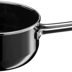 Silit Elegance Line Stielkasserolle 16 Cm, Ohne Deckel, Schmortopf 1,3l, Induktion Kochtopf Klein, Silargan Funktionskeramik