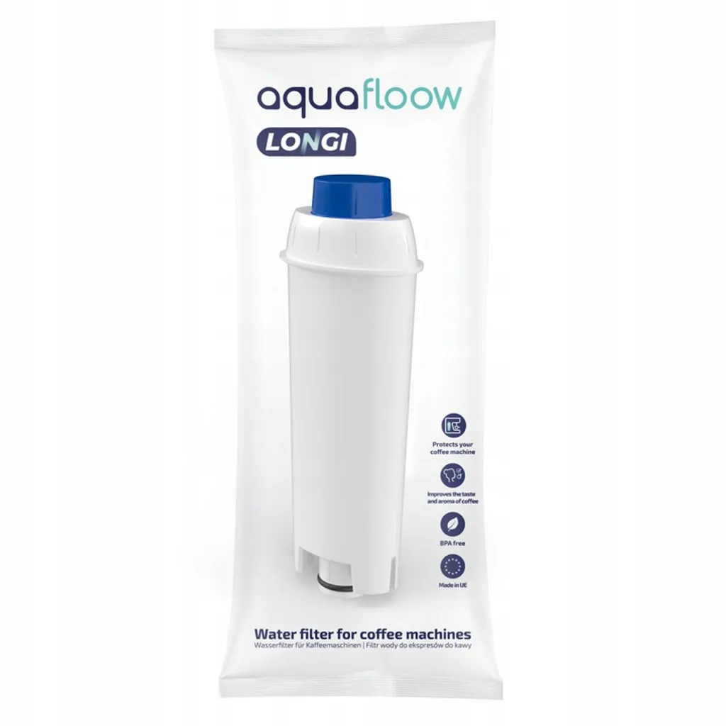 Aquafloow 6x Wasserfilter + Delonghi 500ml EcoDecalk Entkalk Von Wesper Kompatible Mit DeLonghi ECAM 45.366.B – Bild 3