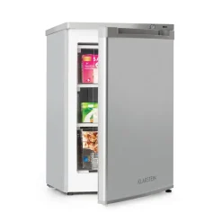 Klarstein Garfield XXL Gefrierschrank , , 81 Liter Gesamtvolumen , 3 Durchsichtige Boxen , Thermostat Mit 3 Stufen , Höhenausgleichende Füße , 39 DB , Silber