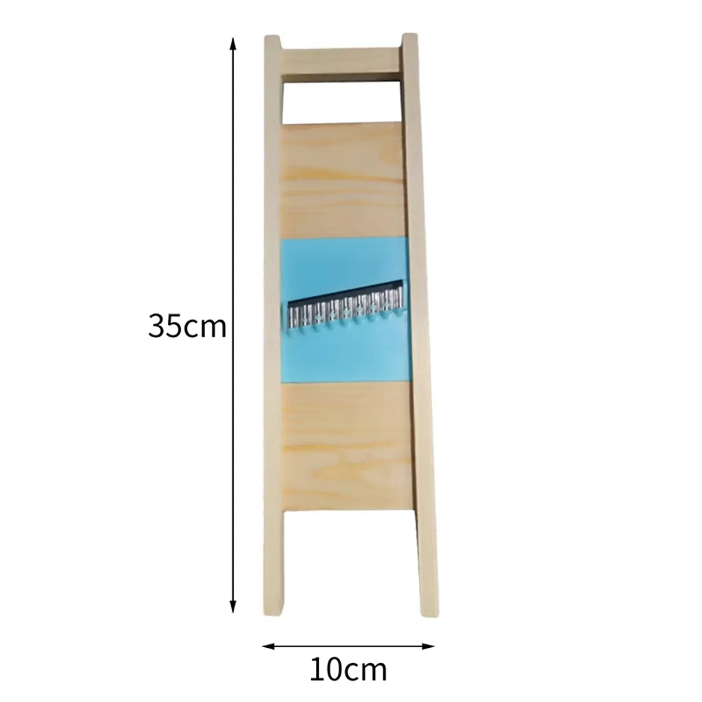 Stretoey Kartoffel Gitter Gemüseschneider, Hölzern Gemüsereibe Gewelltes Netz Grater Reibe Gemüsehobel – Bild 5