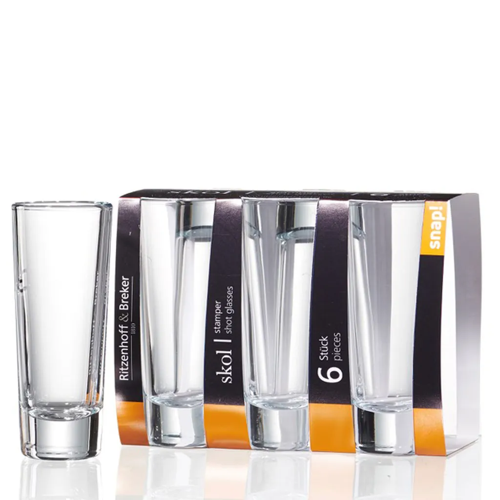 Snap By R&B Ritzenhoff & Breker Stamper Skol 6er Set, Schnapsglas, Becher, Glas, Klar, 65 Ml, 811667 – Bild 4