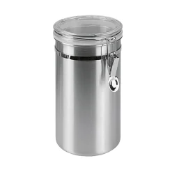 Metaltex Vorratsdose Mit Acryldeckel, 2,0 Liter, Silber