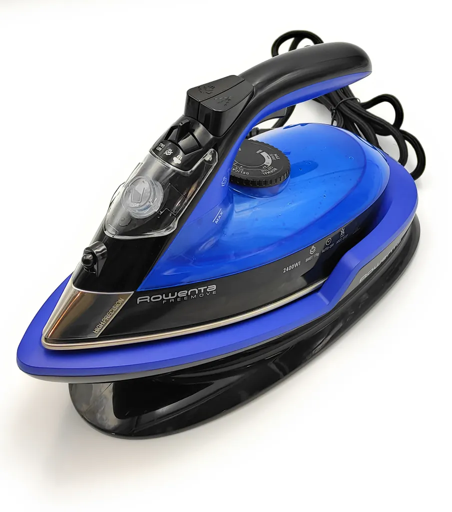 Rowenta DE5010 Dampfbügeleisen Ohne Schnur Mit Ladestation Blau Schwarz – Bild 3