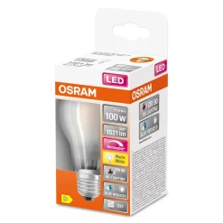 OSRAM Superstar Dimmbare LED-Lampe Mit Besonders Hoher Farbwiedergabe (CRI90) Für E27-Sockel, Mattes Glas ,Warmweiß (2700K), 1521 Lumen, Ersatz Für Herkömmliche 100W-Leuchtmittel, Dimmbar, 1-er Pack