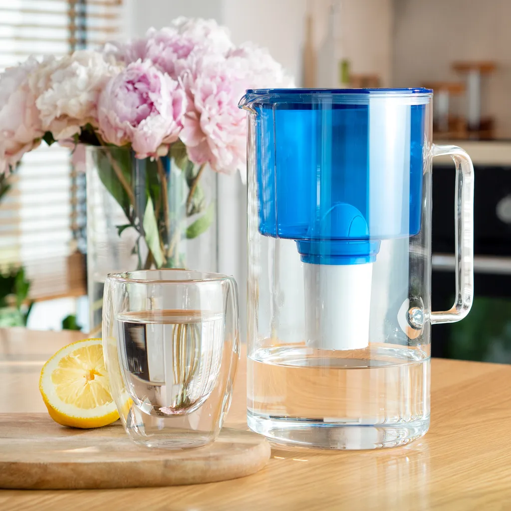 Wessper Glas Wasserfilter 2,5 L Mit 4 Filterkartuschen, Kompatibel Mit Brita Classic-Blau – Bild 5