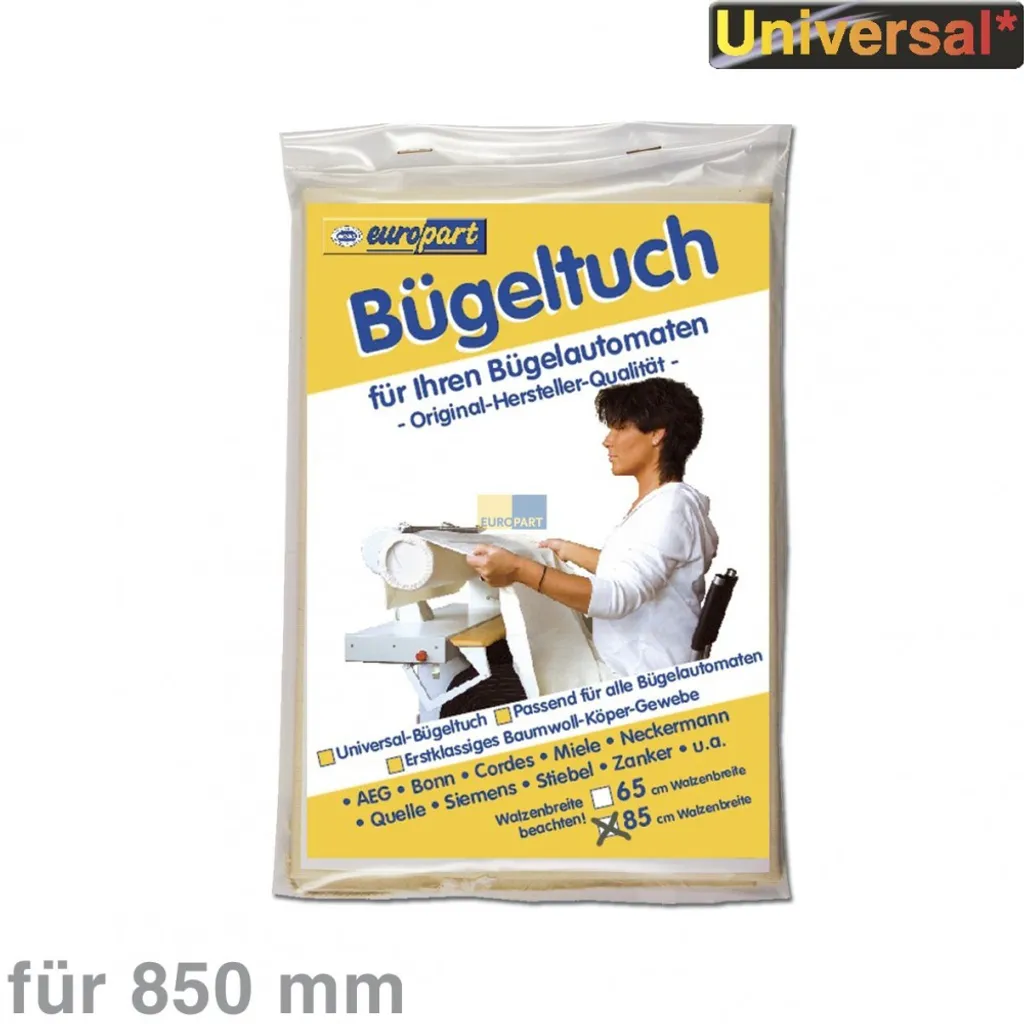 Europart Bügeltuch Universal Bügelautomat 85cm Baumwolle AEG Electrolux 8996470168700 Miele1566620 Bosch Siemens 00450183 – Bild 11