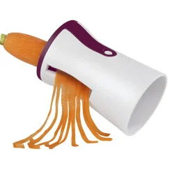 Gourmet Maxx GourmetmaxxJulienne Und Spiralschneider Mit Reinigungsbürste, Brombeere/weiß