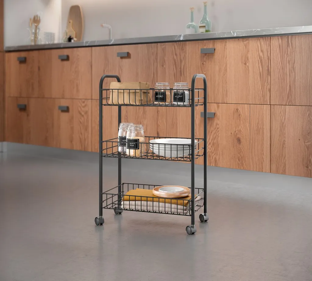 Gravidus 3 Etagen Allzweckwagen Rollwagen Regalwagen Küchenwagen Etagenwagen Barwagen – Bild 3