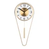 Atlanta 5008/9 Wanduhr Quarz Mit Pendel Golden Pendeluhr Mordern