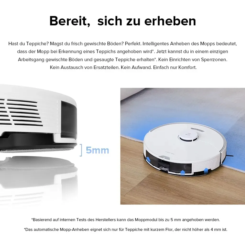 Roborock S7 Pro Ultra +ROZI Turmventilator 120° Luftfilterung Negative Ionen 35W EU – Bild 10