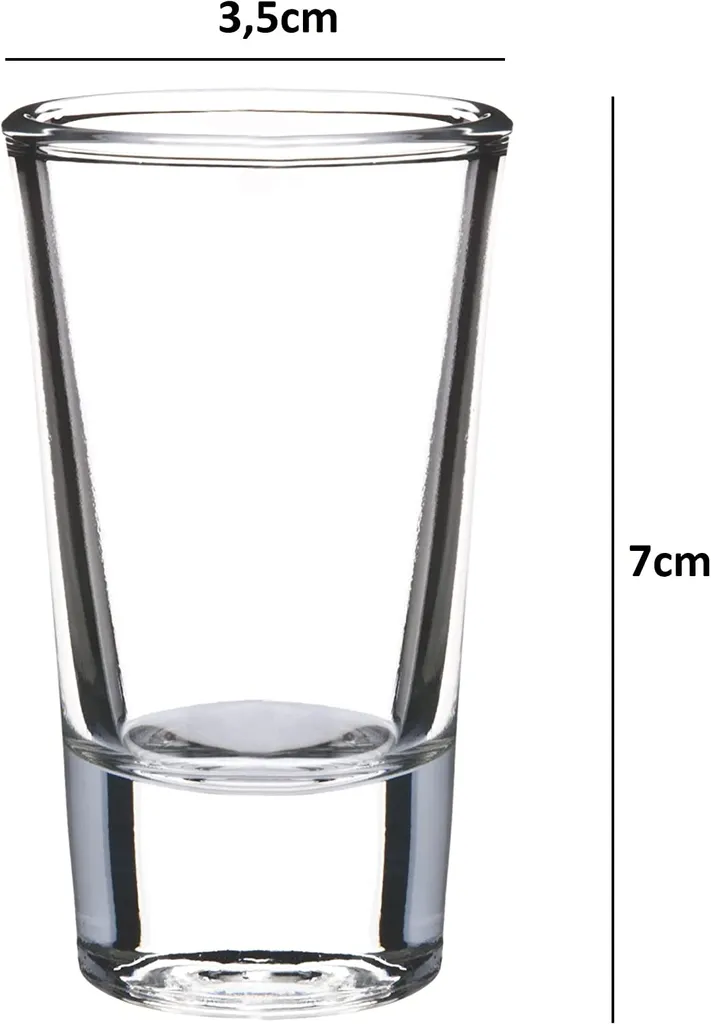 SCHLOSSEREI BAYERWALD Schnapsgläser Set 6 Stück Je 28 Ml - Shotgläser Wodka Schnaps Tequila Grappa - Transparent 7 Cm Höhe – Bild 3