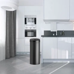 Kesser® Automatik Sensor Mülleimer Abfalleimer Abfall EDELSTAHL Papierkorb, Liter:56 Liter, Farbe:56 Liter SCHWARZ