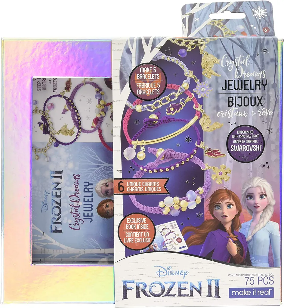 Make It Real Spielwaren Frozen II Kristall-Traum Schmuck Mit Swarovski-Kristallen Schmuck-Bastelsets Basteln & Kreativitätsspielzeug