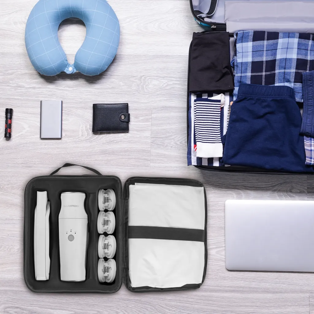 Maxxworld CLEANmaxx Hemden- & Blusenbügler Kompakt 3 Stufen Trocknungszeit Lufttrockner Wäsche Trockner Dampfbügel Hemdenbügler Bügelautomat Kompakt Reisen – Bild 4