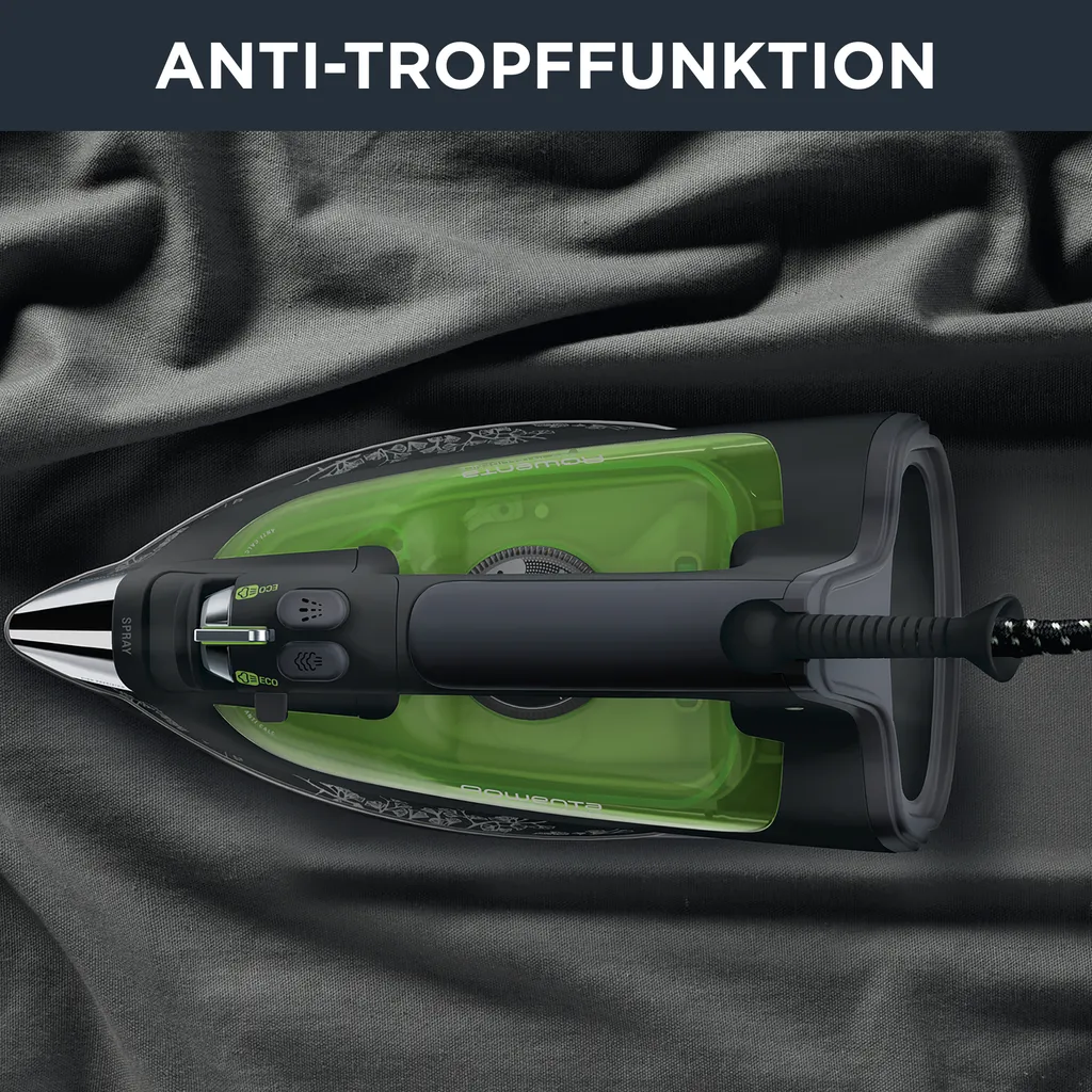 Groupe SEB Deutschl. GmbH Rowenta DW6030 Eco Intelligence Dampfbügeleisen - Schwarz/ Grün – Bild 4