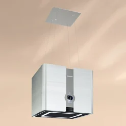 Klarstein Futurelight Smart Inselabzugshaube , Umluft 420m³/h , LED Beleuchtung , 3 Leistungsstufen ,Steuerbar Via WiFi Und Klarstein App Experience , Edelstahl