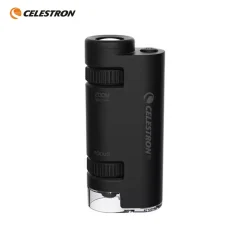 CELESTRON LED Beleuchtetes Taschenmikroskop Tragbares Hochleistungsmikroskop Mit 60X-120X Stufenlosem Zoom Mehrstufige Lichtquelle Fokus Auf Die Miniatur