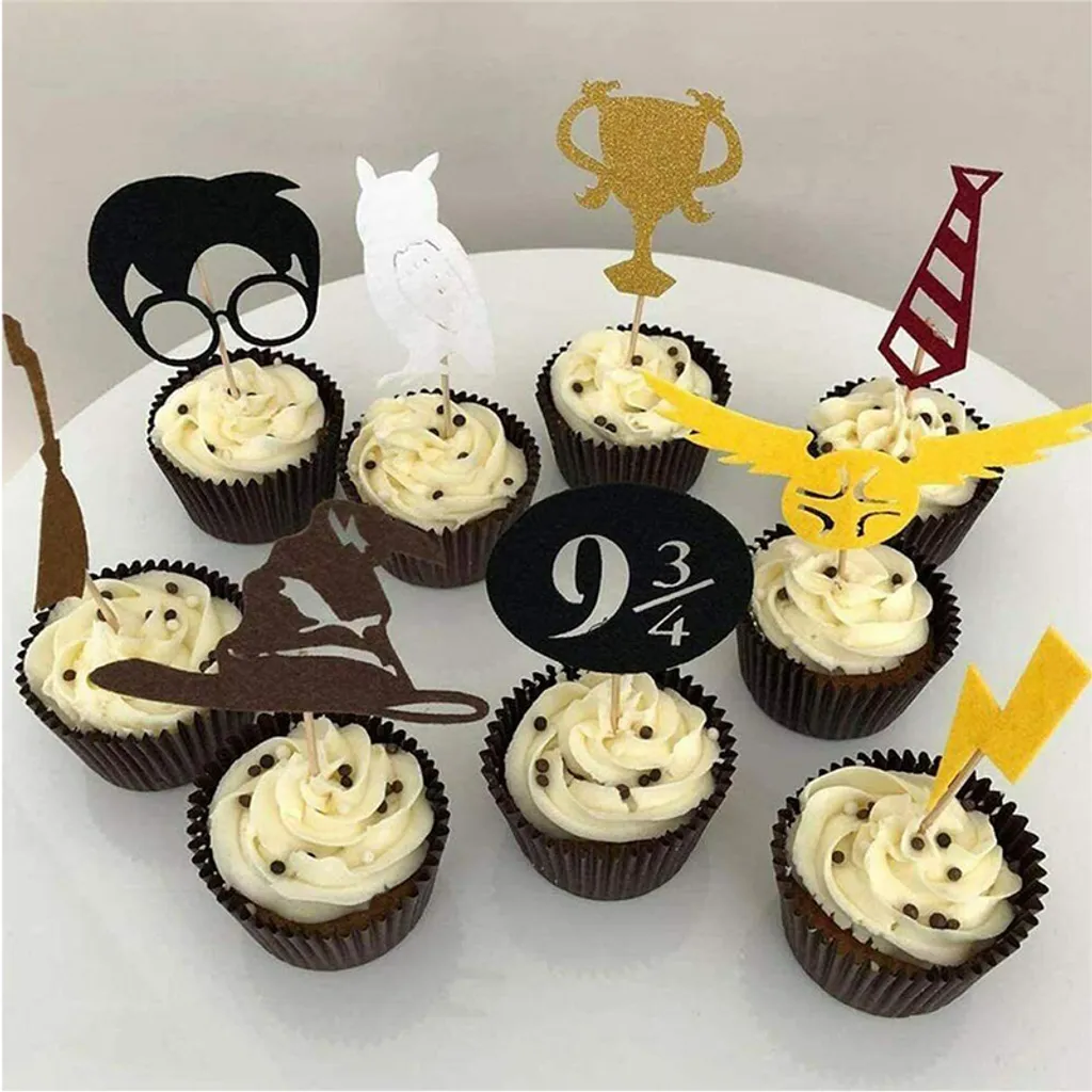 Pharmavita Ltd 49 Stück / Set Kindergeburtstagsdekorationen, Ein Komplettes Set Harry-Potter-Dekorationen, Krawatten, Gläser, Flaggen, Karten, Luftballons – Bild 5