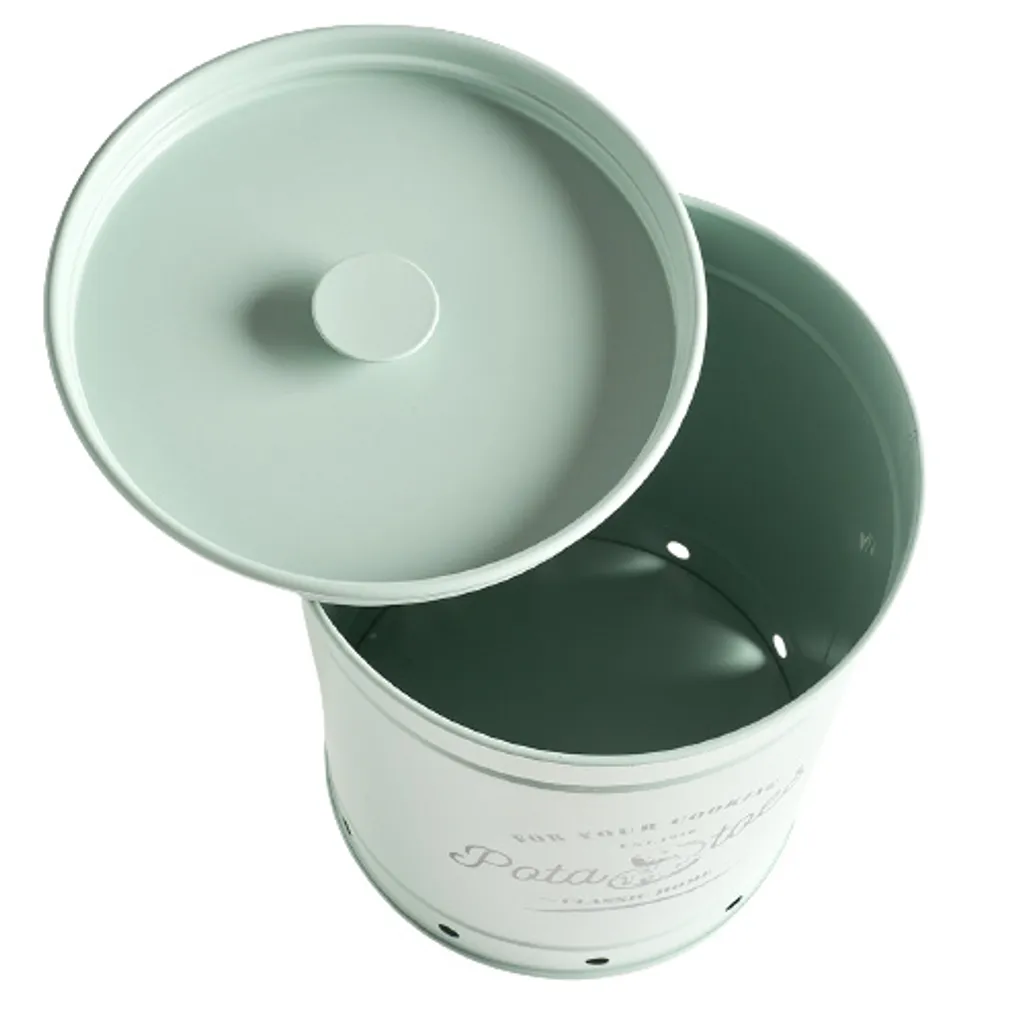 Zeller Present Vorratsdose Kartoffel Metall Ø16cm, Mint – Bild 4
