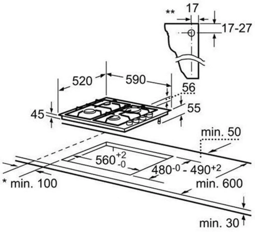 Bosch POP6B6B80 60cm Gaskochfeld Schwarz Hartglas GAS KOCHFELD Autark – Bild 8