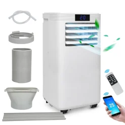 EINFEBEN Mobile Klimagerät Klimaanlage 9000BTU 4 In 1 Mit Abluftschlauch, Luftentfeuchter Ventilationsfunktion 24h-Timer Klimaanlagen
