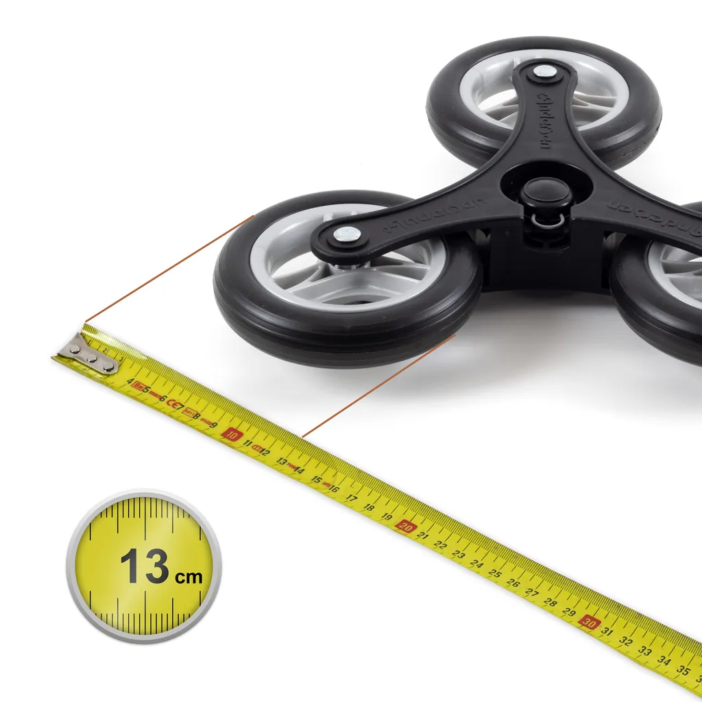 Andersen Shopper Treppensteiger Scala Stahl Mit Rad Ø 3 X 13cm Und 41 Liter Tasche Dots Blau Mit Kühlfach – Bild 7