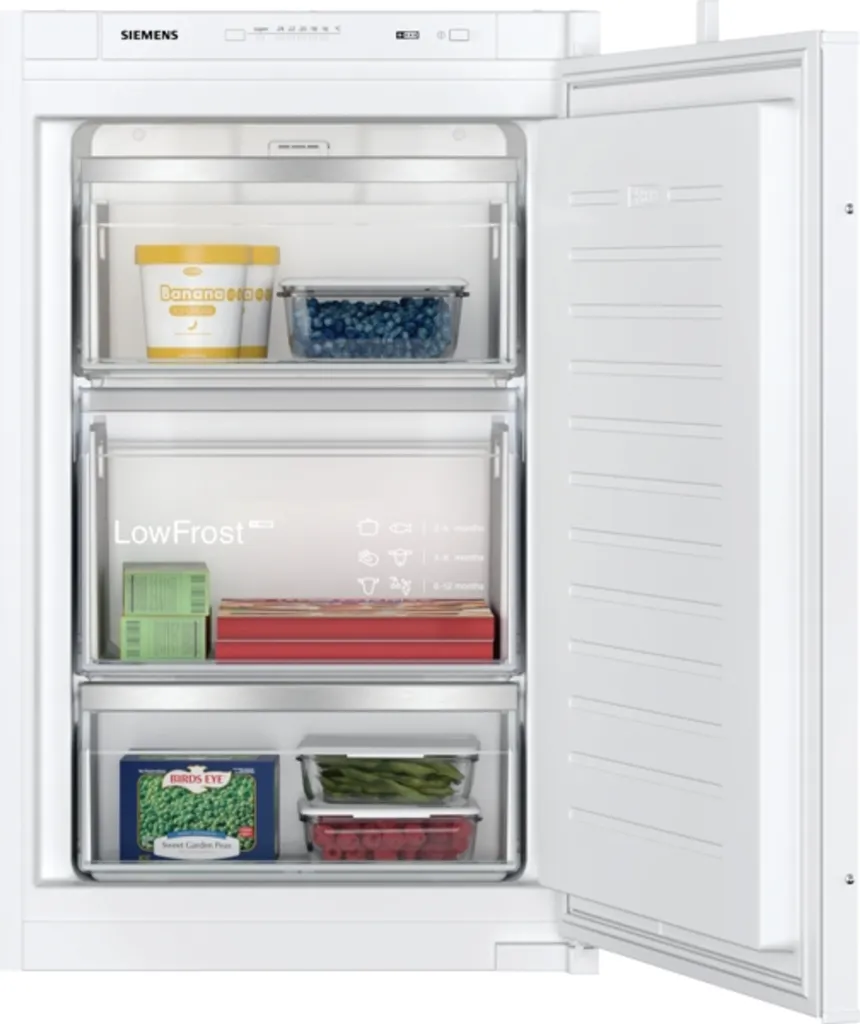 Siemens GI21VVSE0 IQ300 Einbau-Gefrierschrank, 87,4 X 54,1 Cm Nische, 97 L, LowFrost Seltener Abtauen, BigBox Platz Für Großes Gefriergut / Schlepptür – Bild 5
