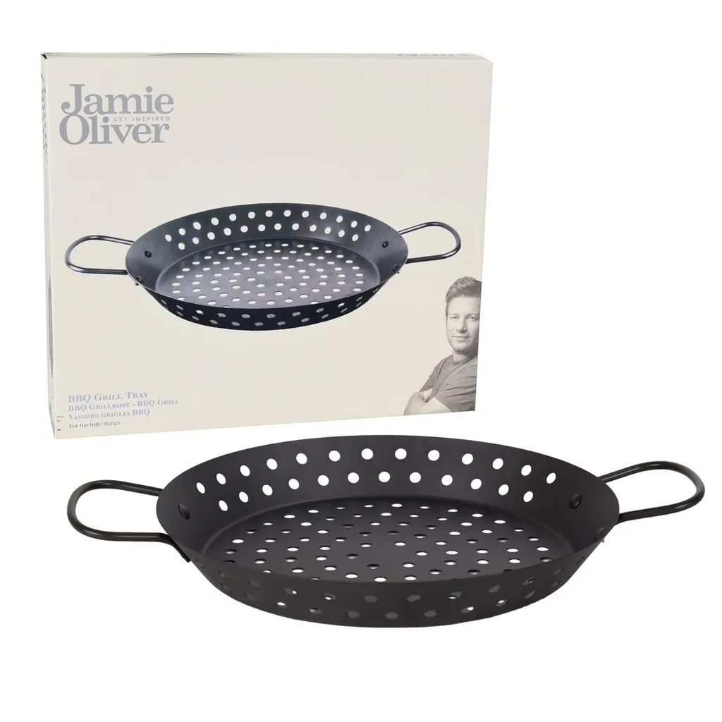 Jamie Oliver Grillpfanne - Antihaft - Mit Griffen - Spülmaschinenfest - Ø 30cm - Kohlenstoffstahl – Bild 5