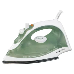 Clatronic DB3105 Dampfbügeleisen Edelstahlsohle Weiss-grün 2000W