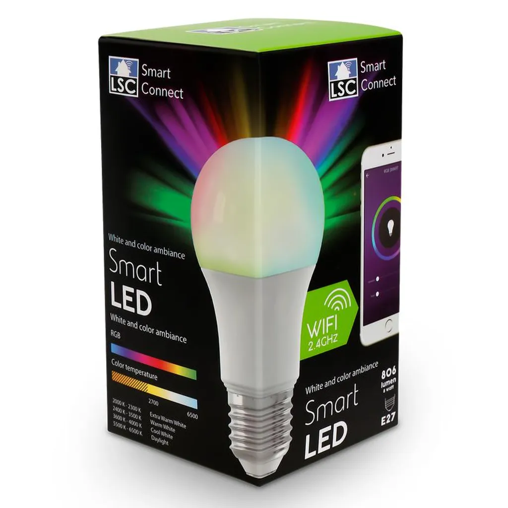 ZD Trading LSC Smart Connect Intelligente Smarte LED-Lampe E27 Weißlicht Und Color Ambiance – Bild 3