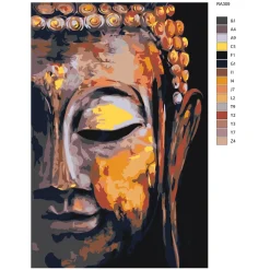 Marussia Malen Nach Zahlen Buddha Gesicht", 40x60cm, RA309