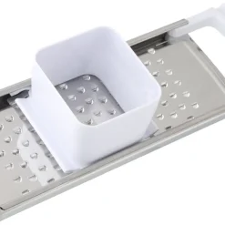 Fackelmann Spätzlehobel Lang ARCADALINA, Spätzlereibe, Profi-Spätzlehobel Klassisch, Aus Edelstahl, Für Lange Spätzle (Farbe: Weiß/Silber), Menge: 1 Stück