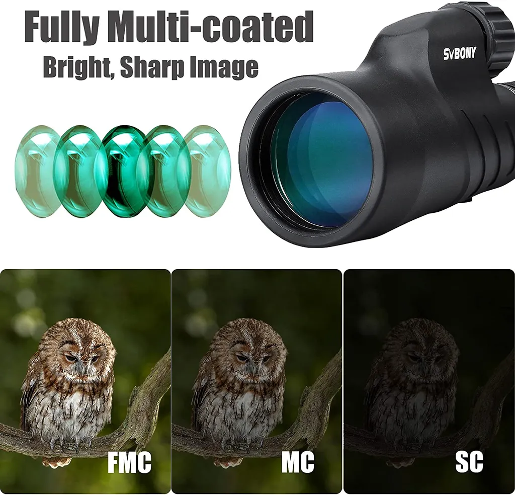 Svbony SV45 Zoom Monokular Teleskop, 10-30X50 Bak4 Prisma Monokular Für Outdoor-Aktivitäten Tierbeobachtungen, Camping – Bild 3