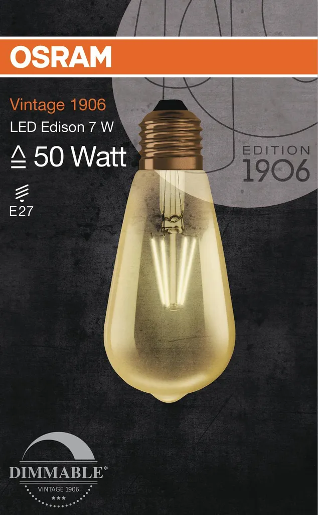 Osram LED Leuchtmittel Vintage 1906 Edison E27 6,5W Warmweiß – Bild 19