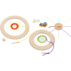 Gollnest & Kiesel Bastelset Rundwebrahmen Und Knüpfblume, Inkl. Wolle