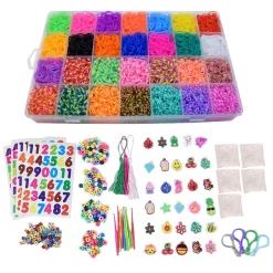 Topchances Loom-Bänder-Web-Set Für Kinder Zum Basteln,Gummi Loom Bänds DIY Webstuhl Bänder Band Box Mit Armband Halskette Strickwerkzeug Zum Kinderspielzeug