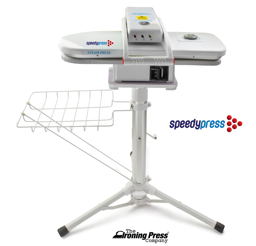 Dampfbügelpresse Professionelle Mit 38 Dampfdüsen (Leistungsstarke Dampfstrahlen) & Höhenverstellbaren Ständer Von Speedypress - Kompakt Größe - 55cm Y 22cm; 1.350watt (+ Ersatzabdeckung & Schaumstoff-Unterfilz UVP 45,00 € + Weiteres Zubehör GRATIS)