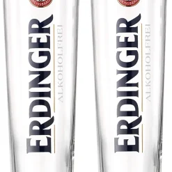 Erdinger Weizenbier Alkoholfrei Weissbier Gläser 0,5l - 2 Stück Alkoholfrei Edition