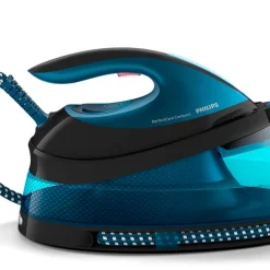 Philips PerfectCare Dampfbügelstation, Keramikbügelsohle, 120 G/min, 6.5 Bar, 2400 W, Blau (GC7846/80)