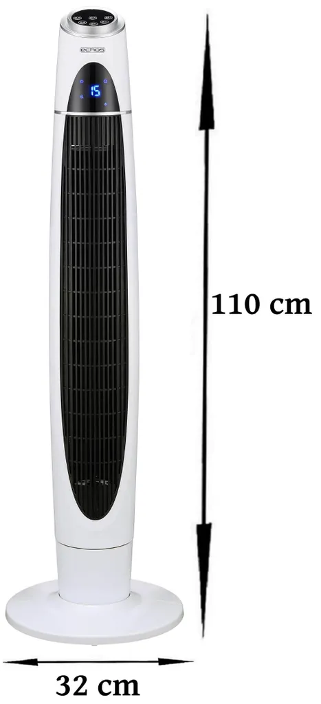 Echos Turmventilator | Aircooler | Tower Fan | Ventilator | Timer | Oszillierend | 60 Watt – Bild 4